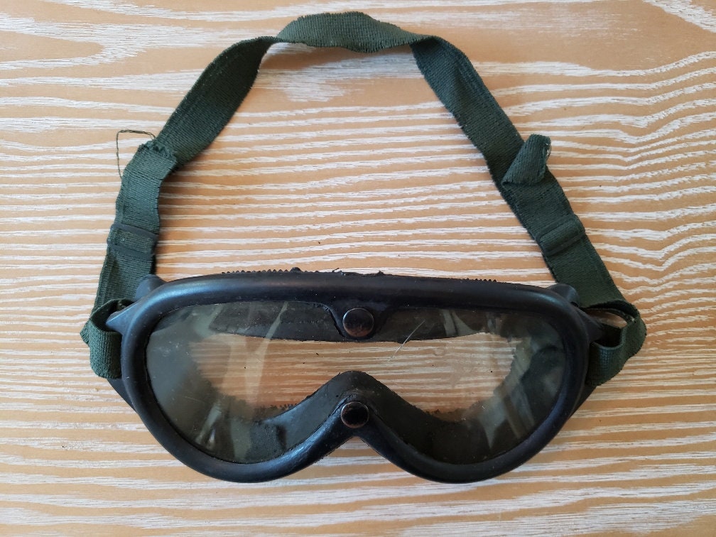 Us M44 Sun, Wind And Dust Goggles W.case