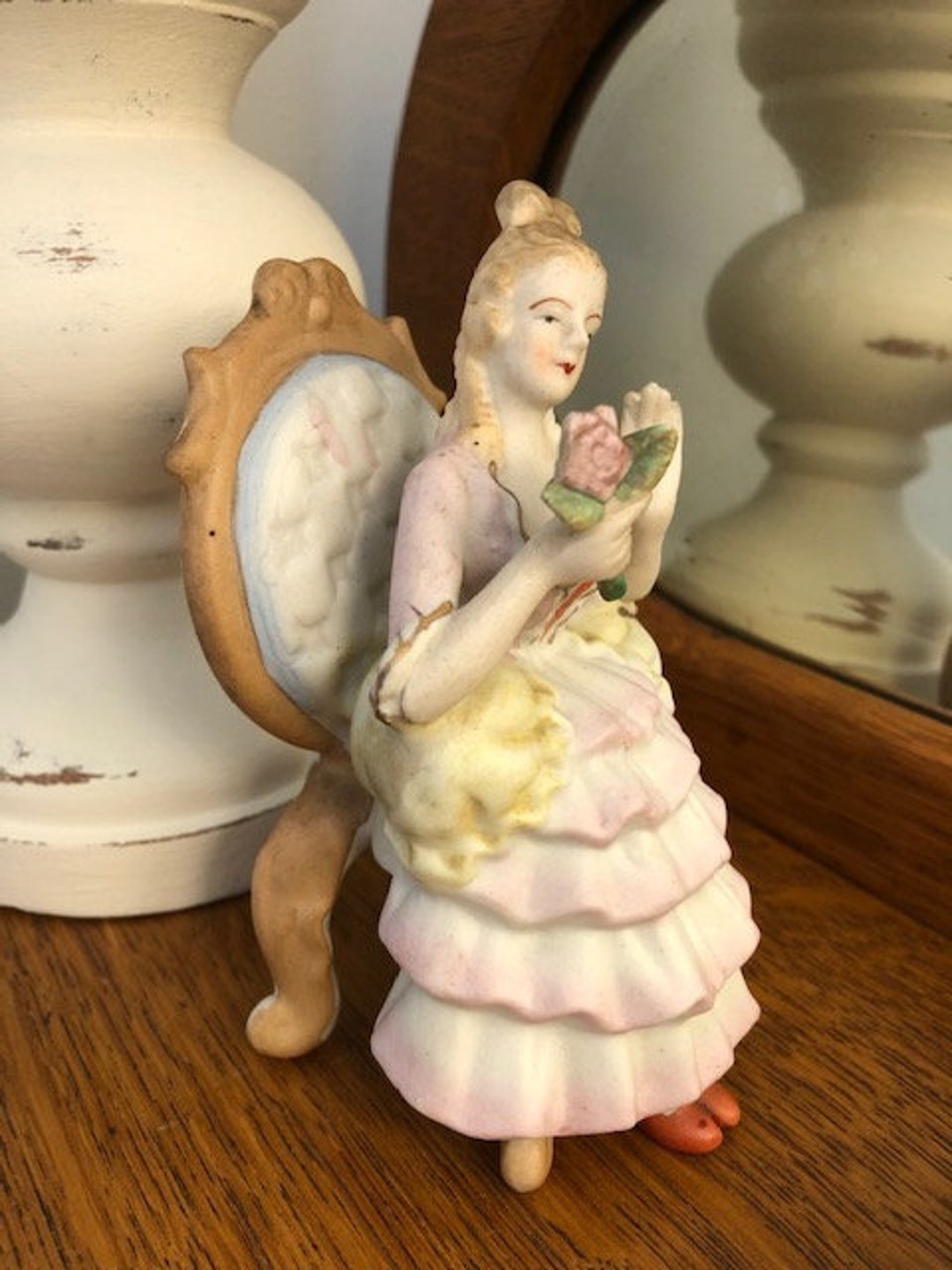Vintage Lady Figurine Ceramic Occupied Japan Lady Statue Etsy