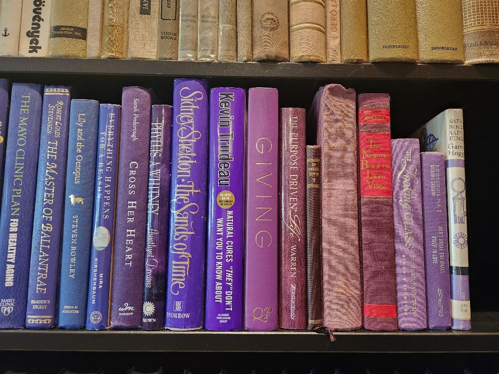 Purple Decorative Books, Books by Purple Color, Decorative Purple