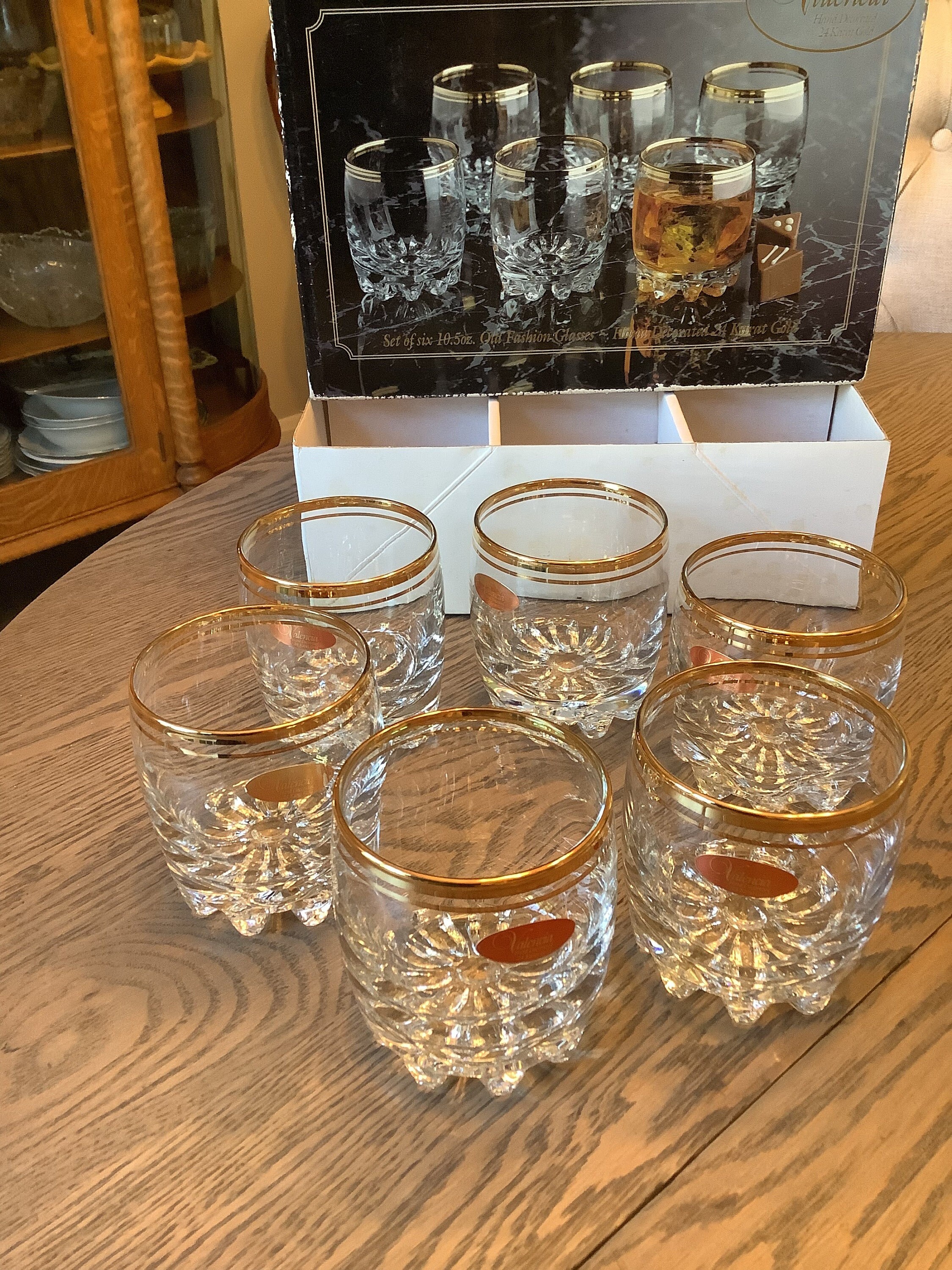 Dartington Calligraphy Alphabet Frosted Glasses Rare Set of Two Double