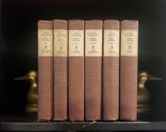 First Edition Little Journeys by Elbert Hubbard (1916) 6-Volume Set | Roycroft Press | Early 1900s Antique Books | Rustic Home Library Decor