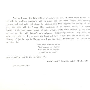 May include: A page from a book with a text excerpt about nature and the beauty of the world. The text is written in a traditional font and includes the quote "The whole world is ringing with laughter and singing: Why need we be clinging to grief that is gone?" The page is dated June 1890.