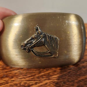 Vintage Horse Head Belt Buckle, Equestrian Belt Buckle, Chambers Belt Company, Western Style Horse Belt Buckle, Cowgirl Horse Belt Buckle