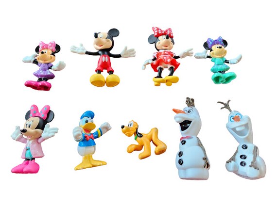 Disney Figurines, Mickey Mouse, Minnie Mouse, Donald Duck, Pluto
