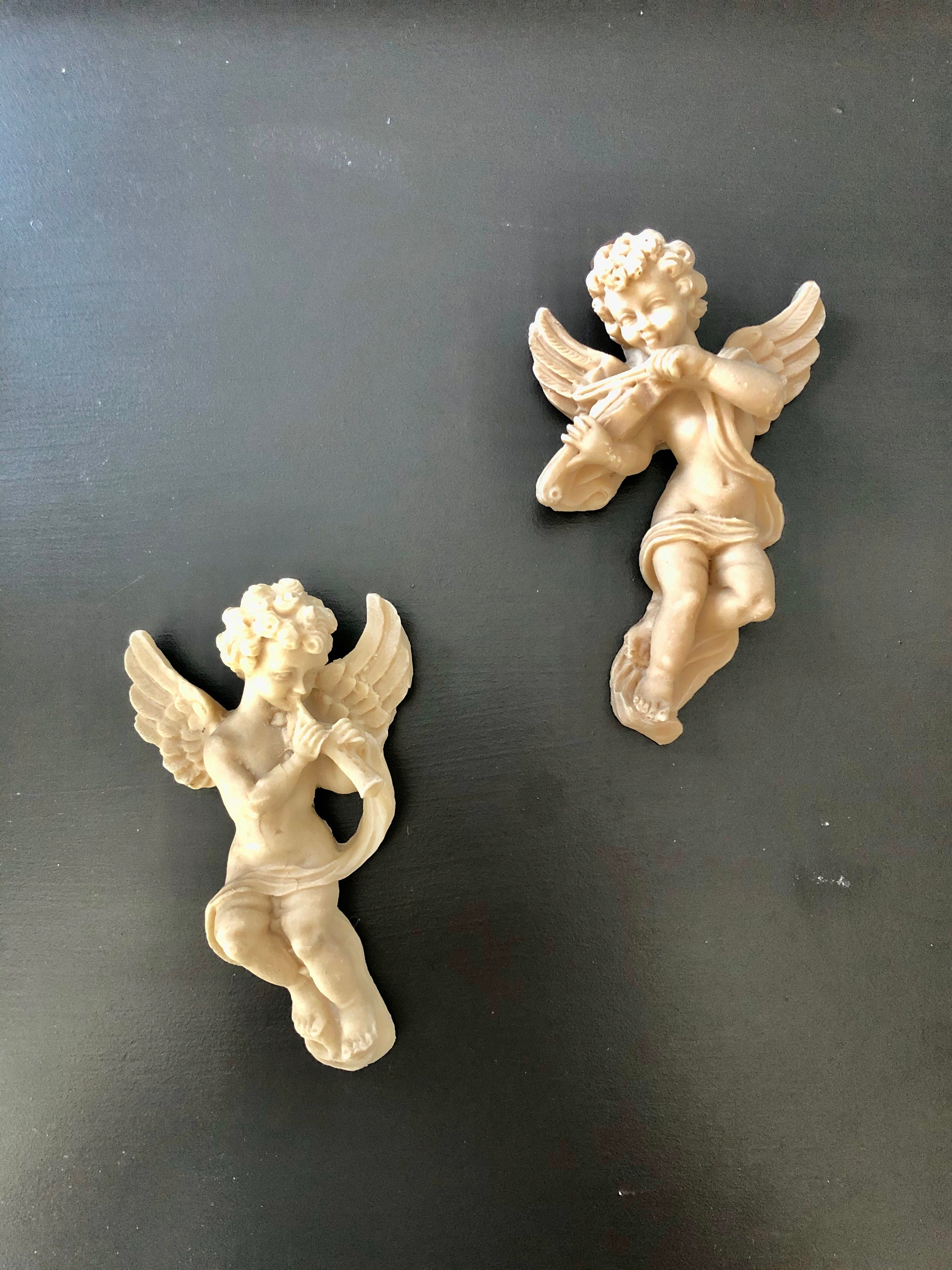 Vintage Resin Angels/Mount Cherubs Wall Decor/Hangings PAIR Etsy