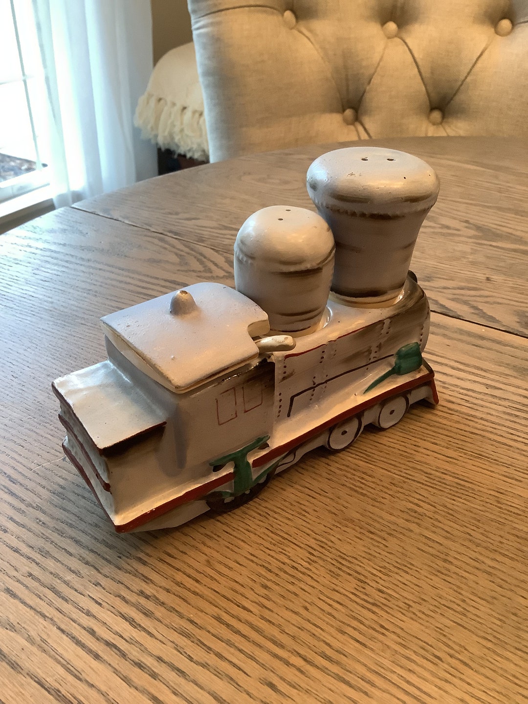 Vintage TRAIN, Ceramic Condiment Server, Made in Japan, Made