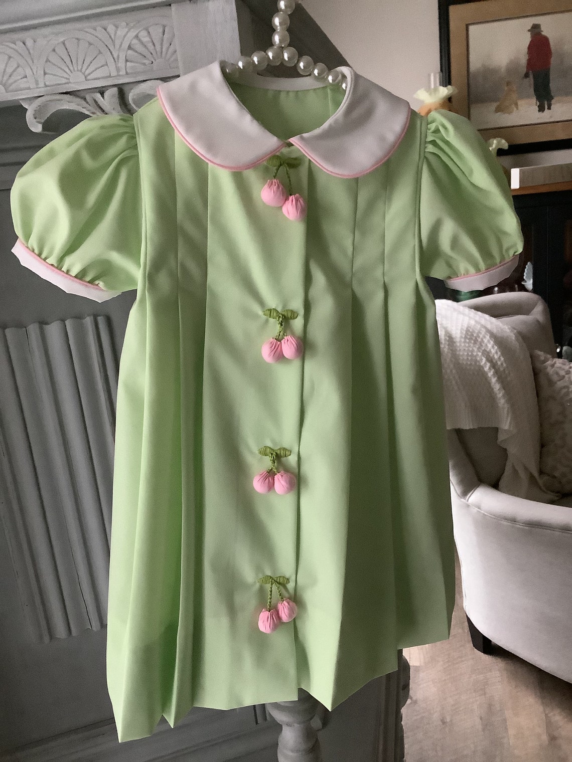 Vintage Custom Hand Sewn Baby Dress Infant Handmade Mint Etsy