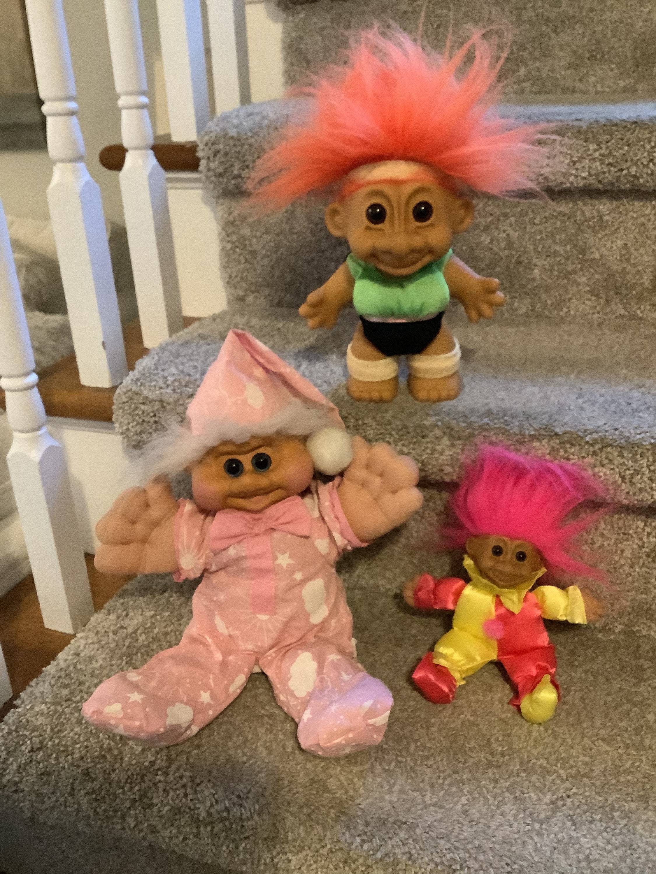 Vintage Trolls, Trio of Collectible Trolls, 1991 Great