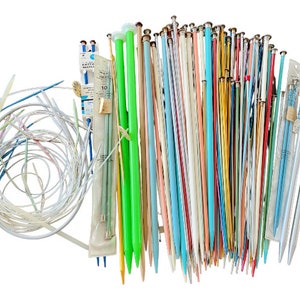 Vintage Knitting Needles, Large Bundle of Knitting Needles (59 Pair), Circular Needles, HERO Knitting Needles, Boye Knitting Needles