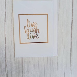 LIVE | LACHEN | LIEBE | Inspirierend | Folie Grußkarte | Für sie | Für ihn | Wand-Kunst | Poster | Zitat