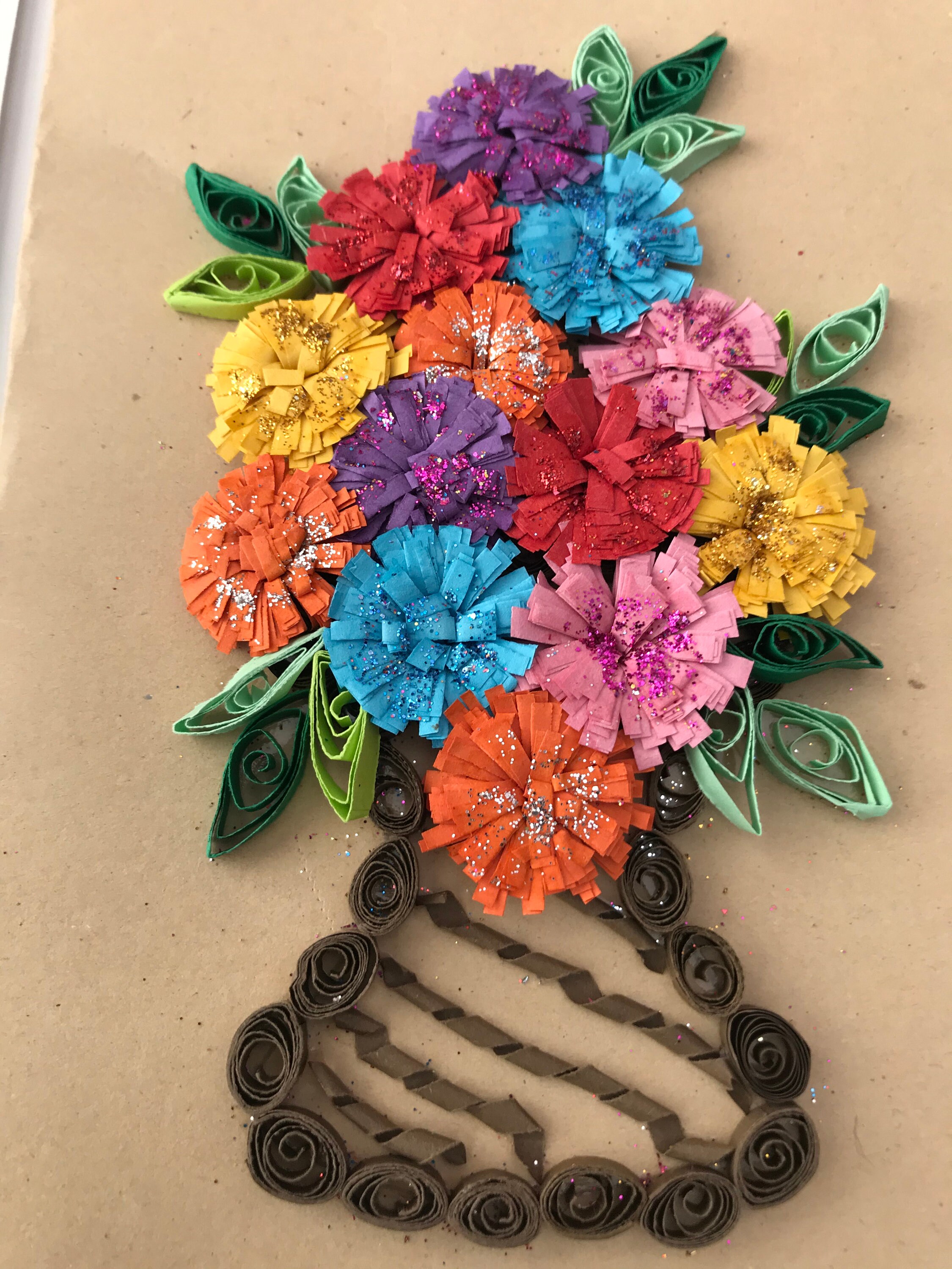 Flower Vase Paper Quilling With Frame Etsy UK