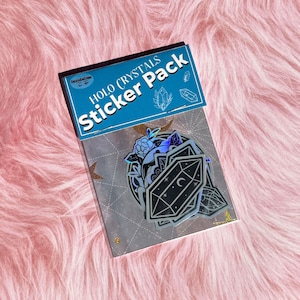 Holographic Crystal Sticker Pack| Crystal Sticker Pack | Waterproof Sticker | Stickers for Crystal Lover | Holo Stickers |
