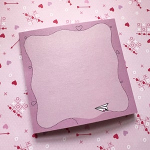 Paper Plane Sticky Notes | Valentine&#39;s Day Gifts | Heart Stationery | Cute Stationery | Cute Sticky Notes | Valentine&#39;s Day Sticky Notes