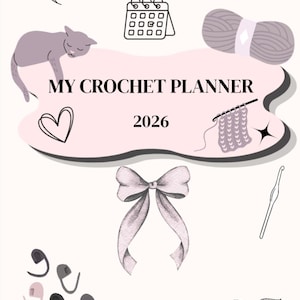 Minimalistisk virkplanerare 2026: Digital arrangör (GoodNotes, Print) Virkningsspårare