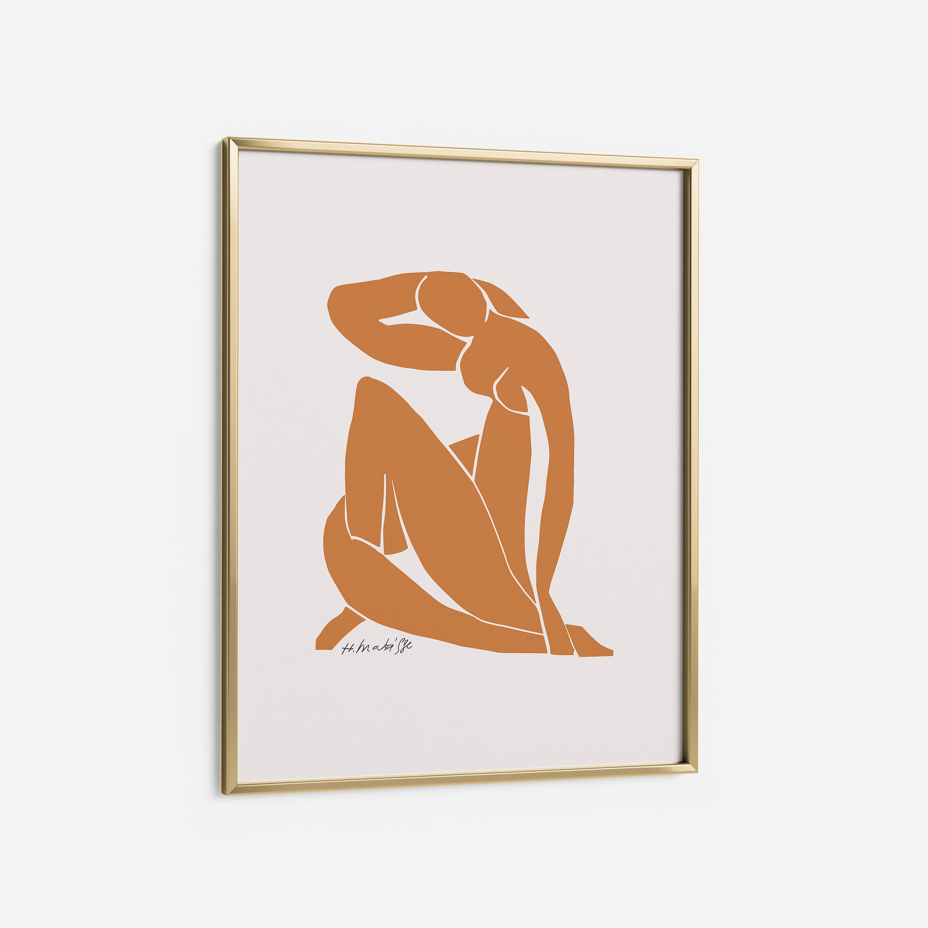 Matisse Print Matisse Wall Art Poster Lady Knelt In Burnt | Etsy