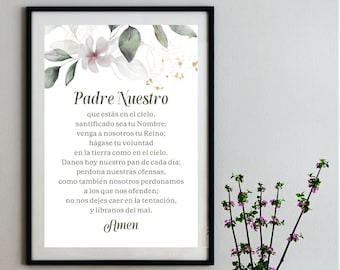 Padre Nuestro Spanish Art Print: Catholic Prayer (Digital Download)