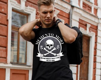 T-shirt Memento Mori: Remember You Must Die, uniseks katholiek T-shirt