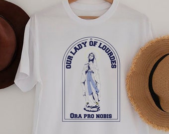 Our Lady of Lourdes T-Shirt: Virgin Mary Catholic Apparel