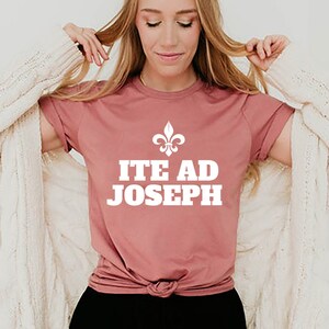 Ite Ad Joseph Short-sleeve unisex t-shirt, Go To Joseph Catholic T-Shirt, St. Joseph T-Shirt, Consecration To St. Joseph, St. Joseph Gift