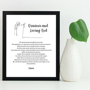 A Prayer For Priests Catholic Printable 5x7, Catholic Prayer For Priest Art Print, Catholic Digital Download, Catholic Priest Wall Decor