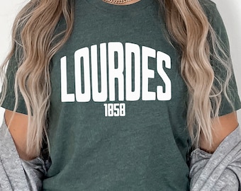 Our Lady of Lourdes T-Shirt: Catholic Gift, Unisex Cotton Tee