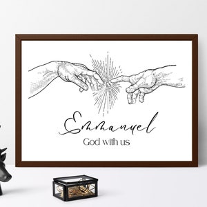 Emmanuel God With Us Art Print: Bible Verse Wall Decor (PDF & JPEG)