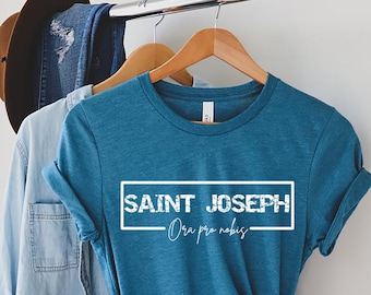 Saint Joseph Ora Pro Nobis T-Shirt: Catholic Unisex Tee