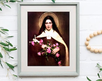 Saint Therese of Lisieux Poster: Catholic Home Decor