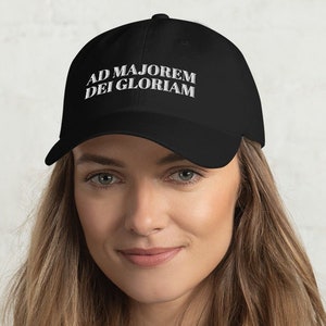 Chapeau unisexe Ad Majorem Dei Gloriam, pour la plus grande gloire de Dieu en chapeau latin, chapeau catholique traditionnel, chapeau classique Clatholic
