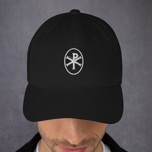 Sombrero católico Chi Rho, Regalos de Chi Rho Jesús, Regalos del Día del Padre, Signo de Cristograma Católico