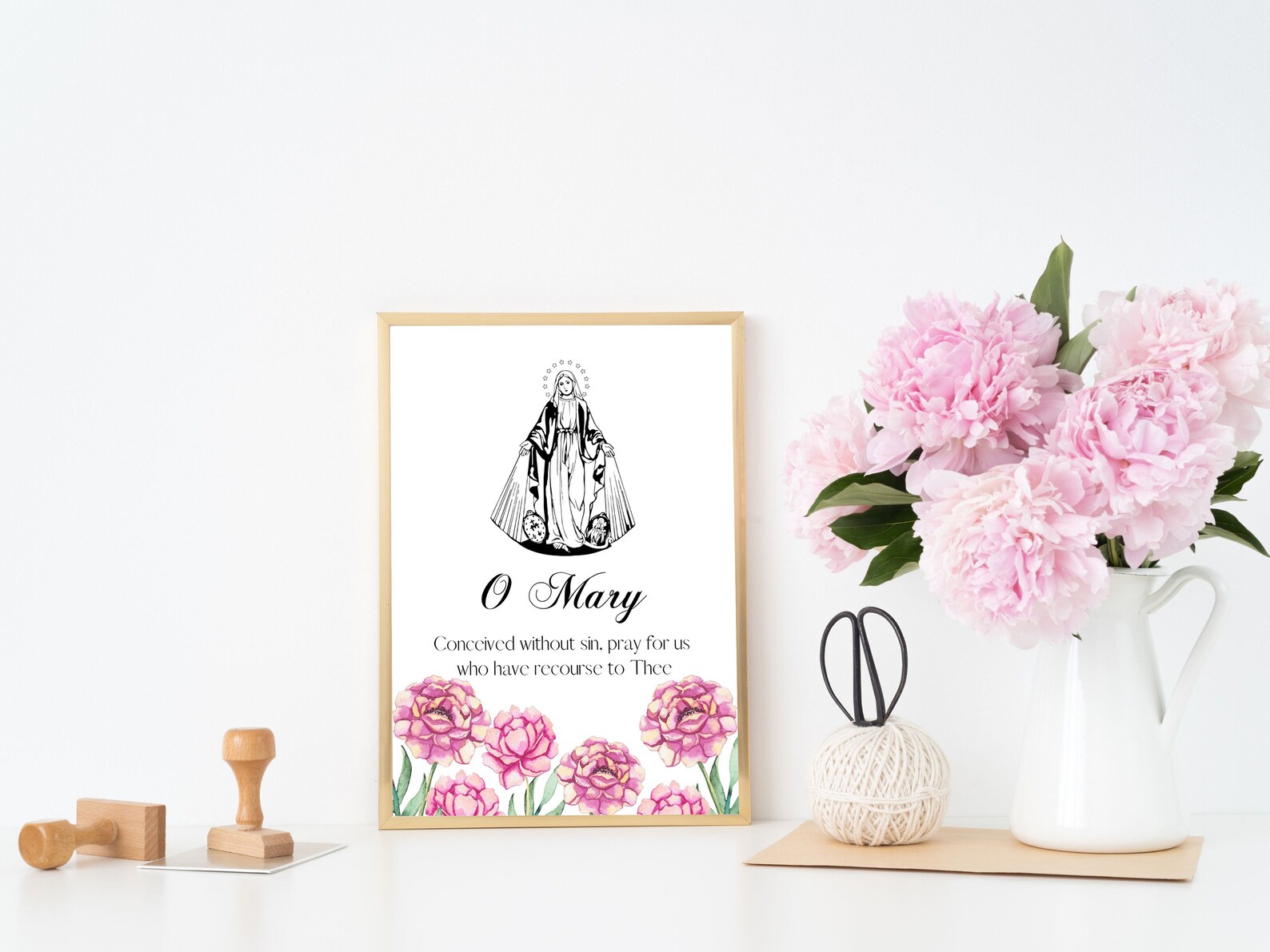 Miraculous Medal Prayer Printable 5x7 Marian Wall Decor - Etsy