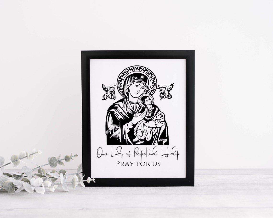 Our Lady of Perpetual Help Art Print: Catholic Wall Decor (digital ...