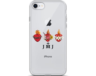 Three Hearts Holy Family iPhone Case: Catholic Gift
