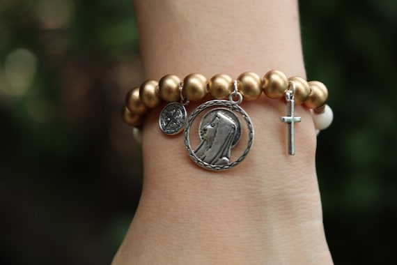 Rosary hotsell bracelet etsy