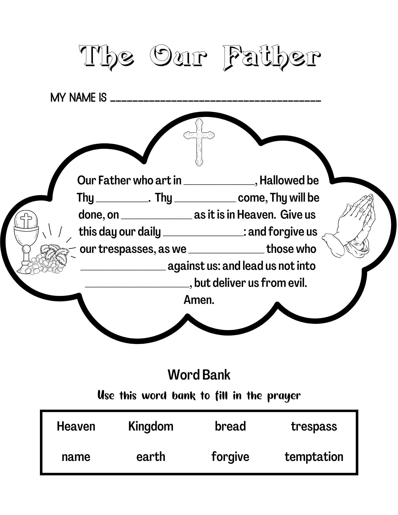 Catholic Worksheets Bundle for Kids Catholic Activities - Etsy