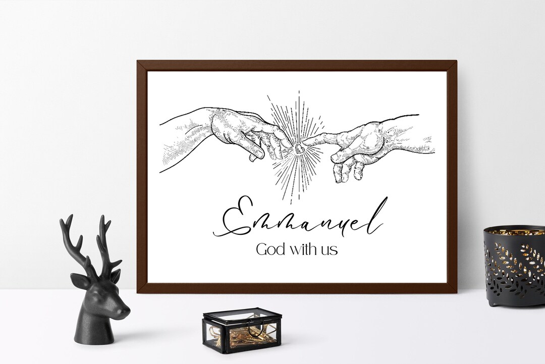 Emmanuel God With Us Art Print: Bible Verse Wall Decor (PDF & JPEG) - Etsy