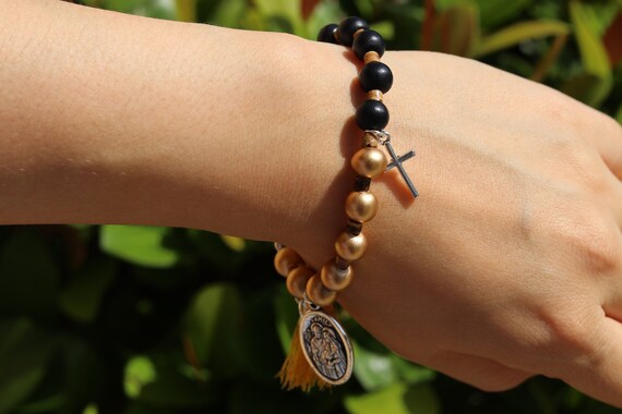 Catholic online wooden bracelet