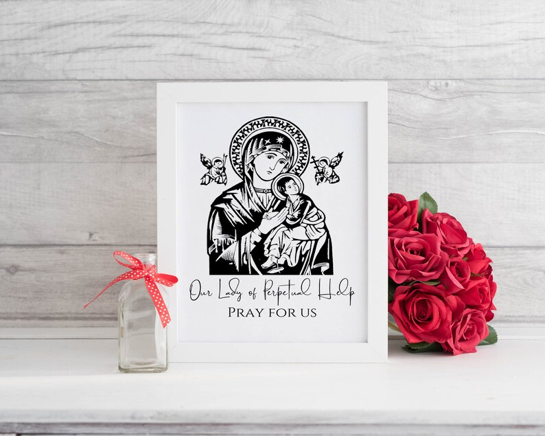 Our Lady of Perpetual Help Art Print: Catholic Wall Decor (digital ...