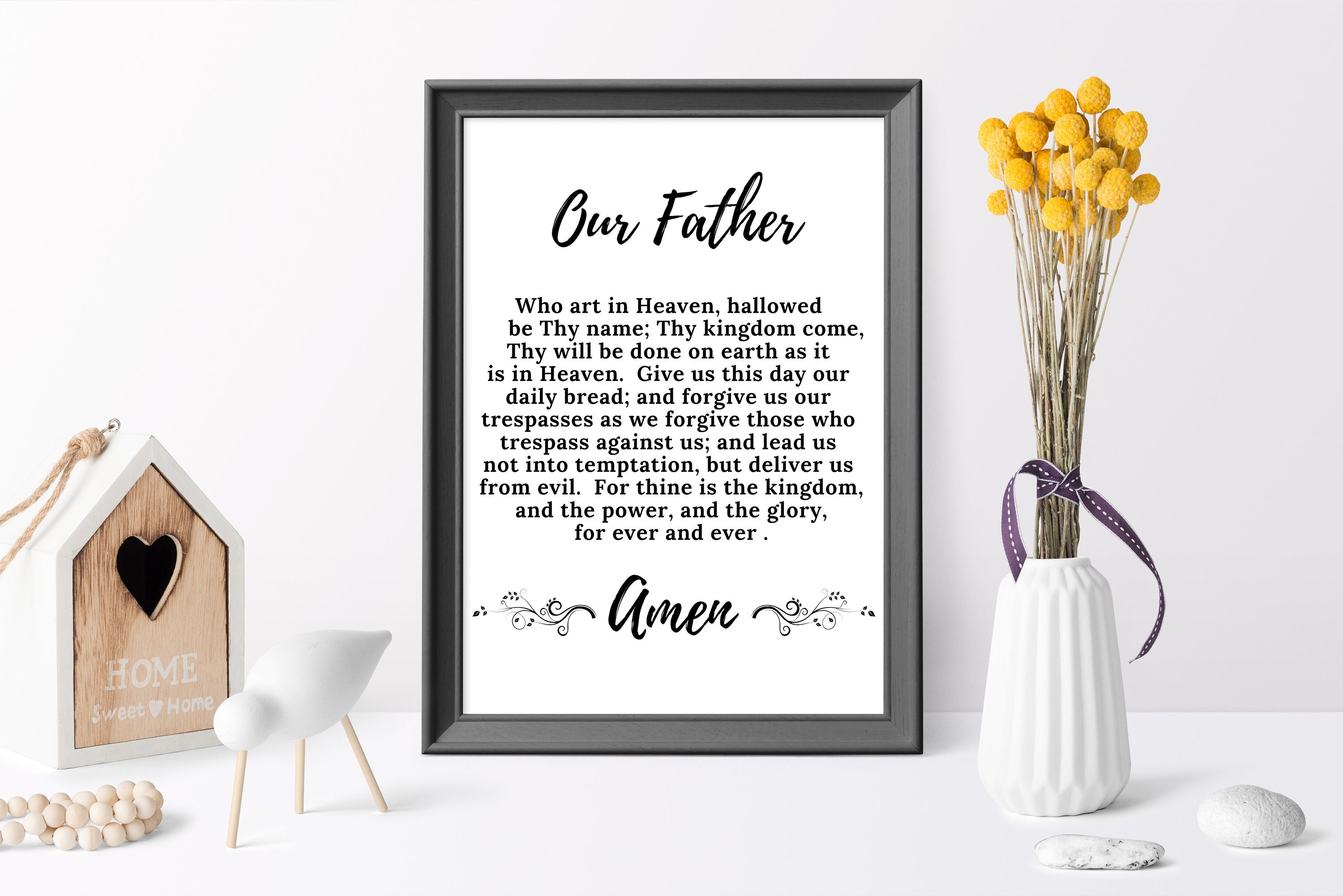 Het Onze Vader Gebed Onze vader gebed afdrukbare/onze vader Wall Decor afdrukbare/The Lord's