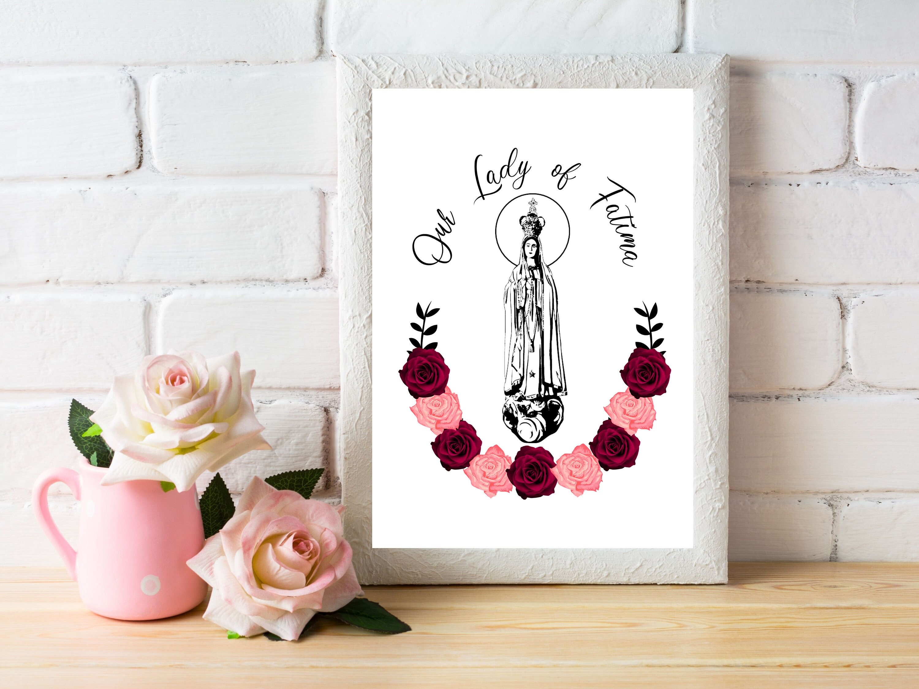 Our Lady of Fatima Printable 8x10 Our Lady of Fatima Wall - Etsy