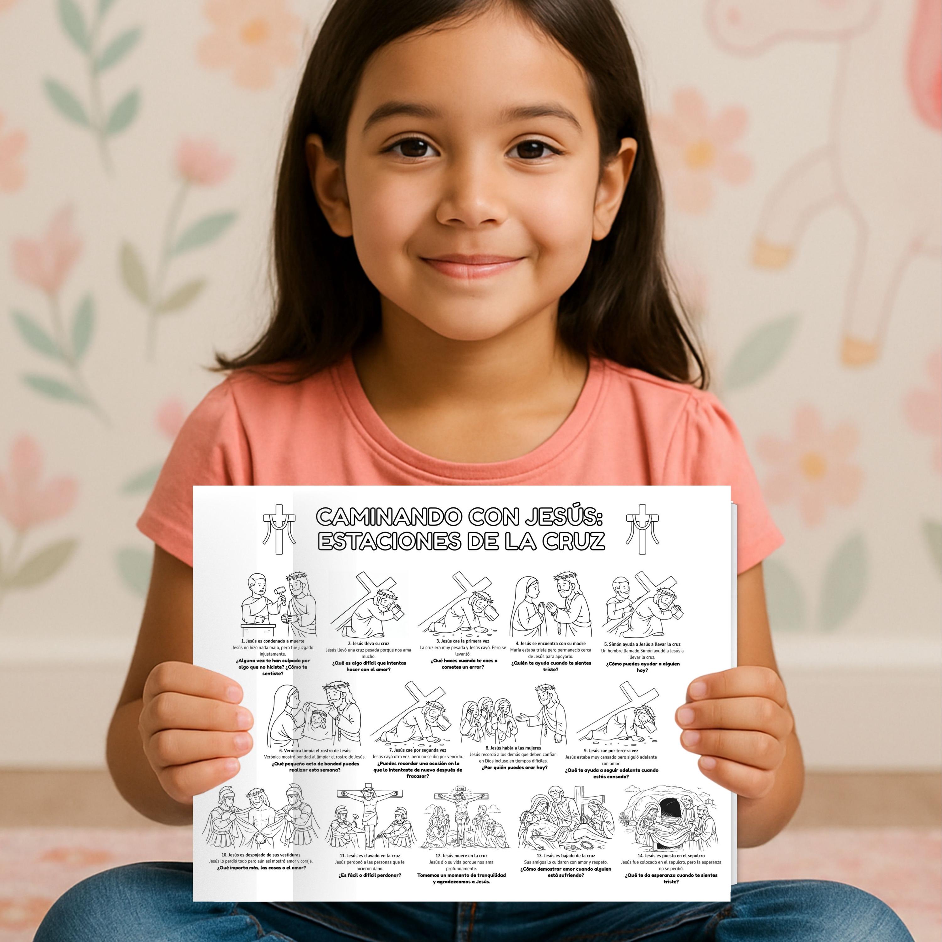 Stations of the Cross Activity for Kids (spanish), Catholic Lent Easter ...
