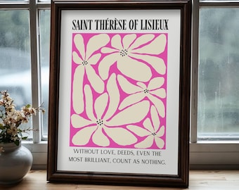 Saint Therese Quote Print: Faith Based Wall Art (Digital Download)