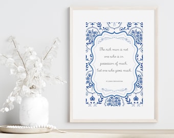 St John Chrysostom Quote Printable, Catholic-Christian Wall Art