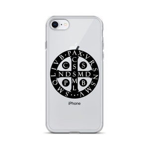 St. Benedict Medal iPhone Case, St. Benedict of Nursia Gifts, Medalla San Benito iPhone Case, Catholic Saint Gifts, Catholic Family Gifts