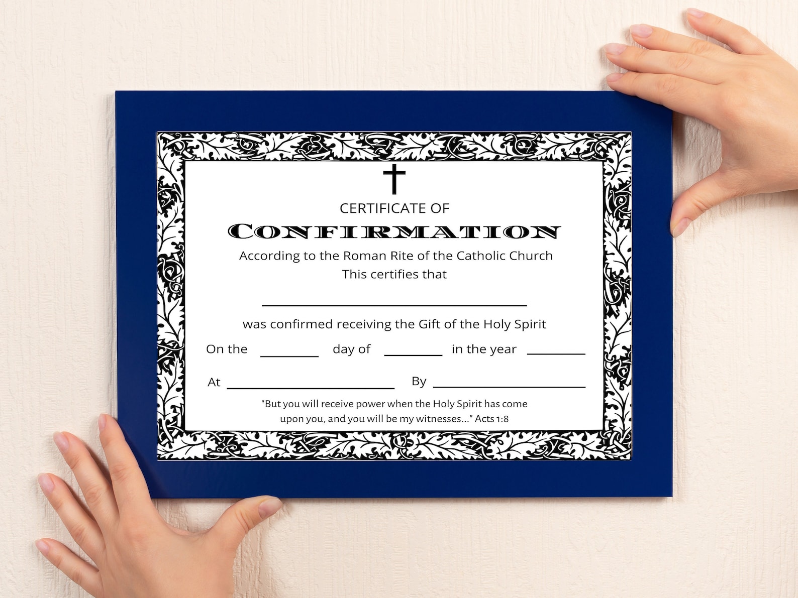 Certificate of Confirmation Template, Sacrament of Confirmation Digital