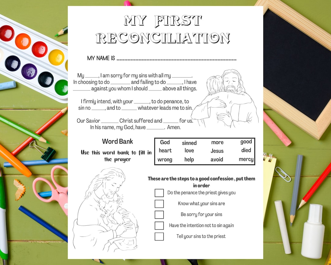 First Reconciliation Coloring Pages steps-to-reconciliation-st-benedict-s-parish-ealing