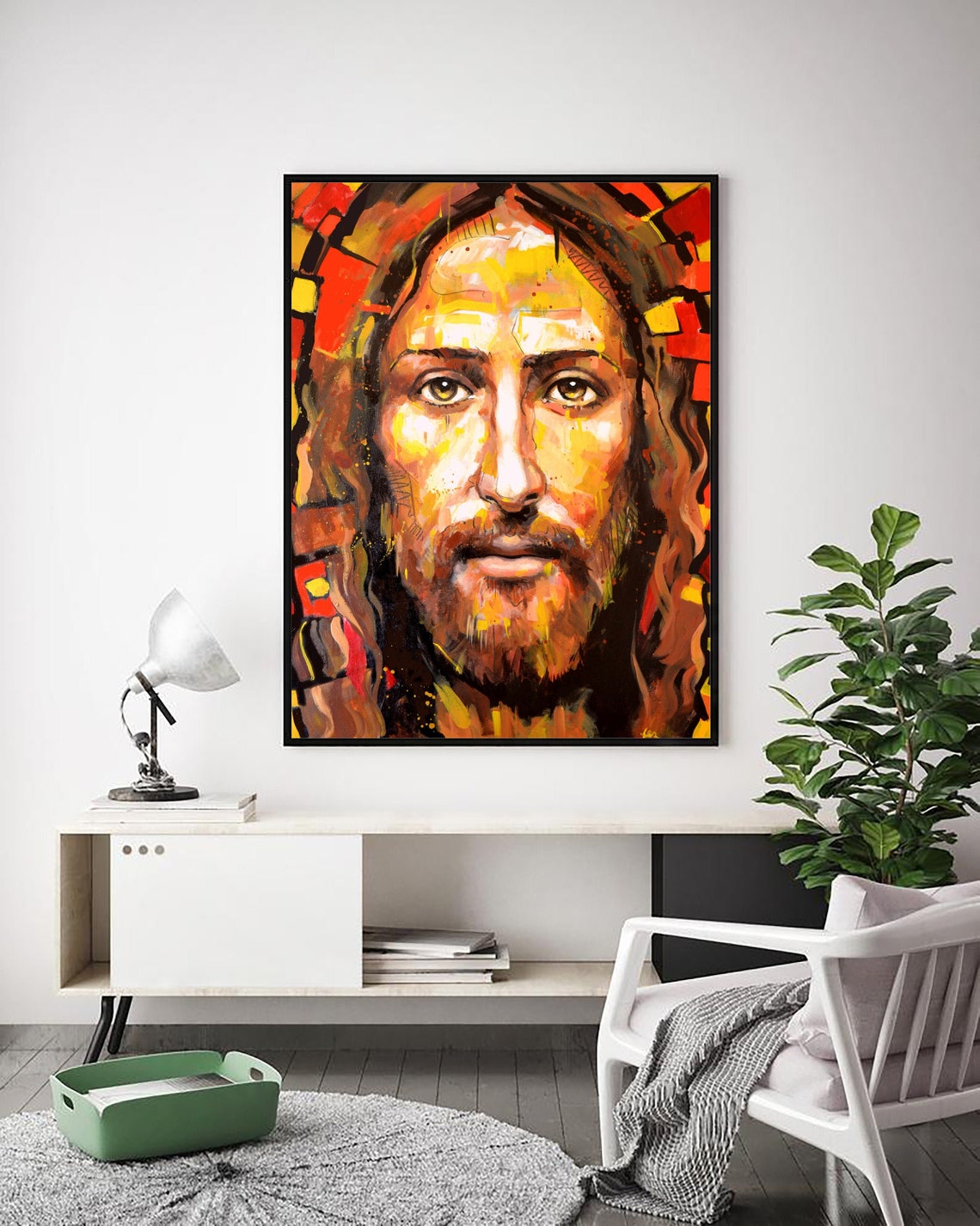 Jesus Wall Art Face of Jesus Print Art 8x10 Print Catholic Etsy