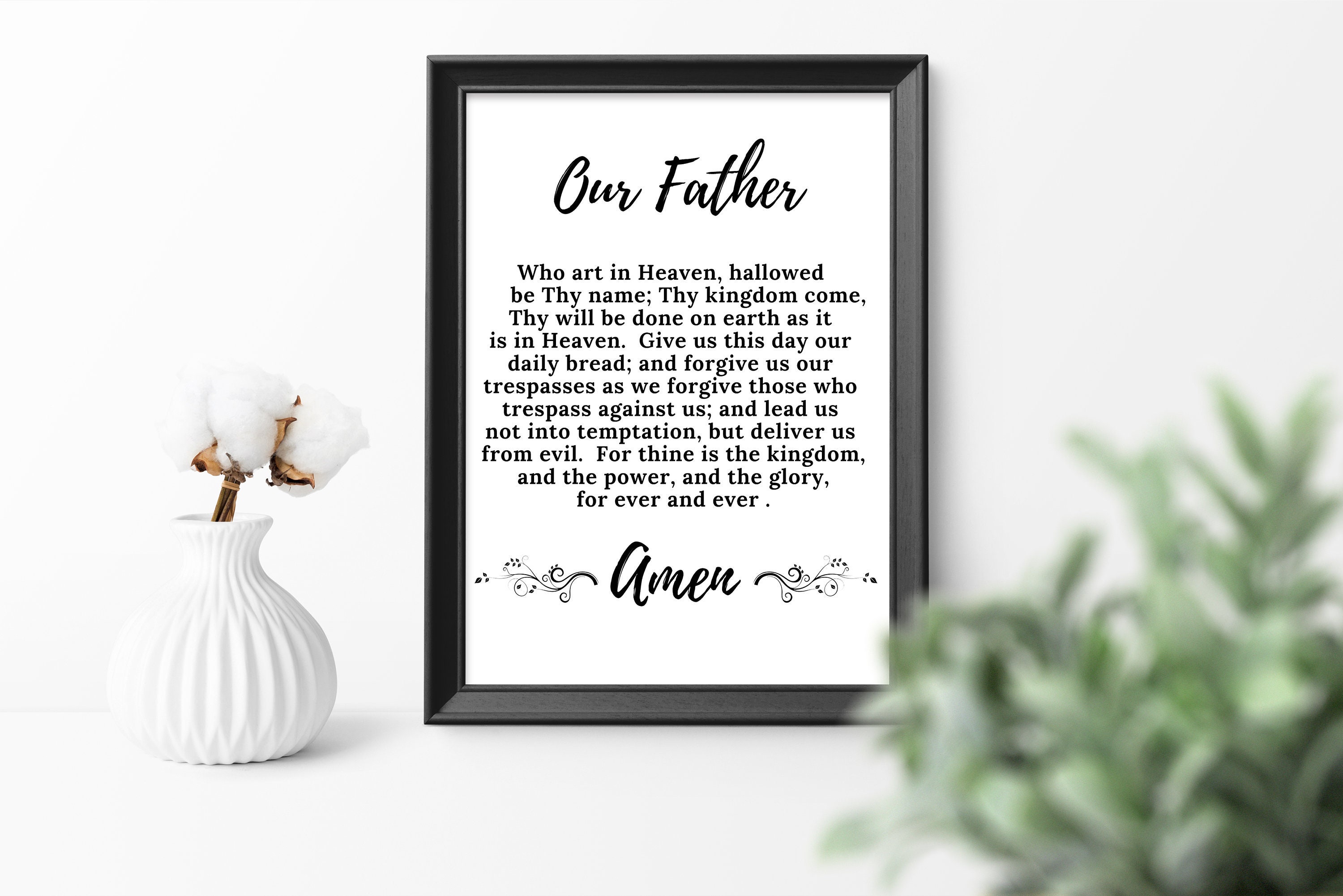 Onze Vader Gebed Printable / Onze Vader Wall Decor Printable / | Etsy