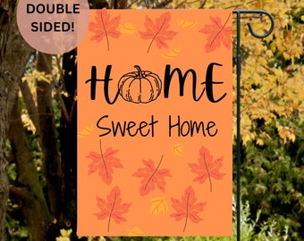 Home Sweet Home Halloween Flag | Fall Flag | Pumpkin Flag | Outdoor Decor | Garden Flag