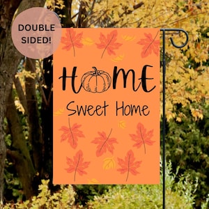 Home Sweet Home Halloween Flag | Fall Flag | Pumpkin Flag | Outdoor Decor | Garden Flag